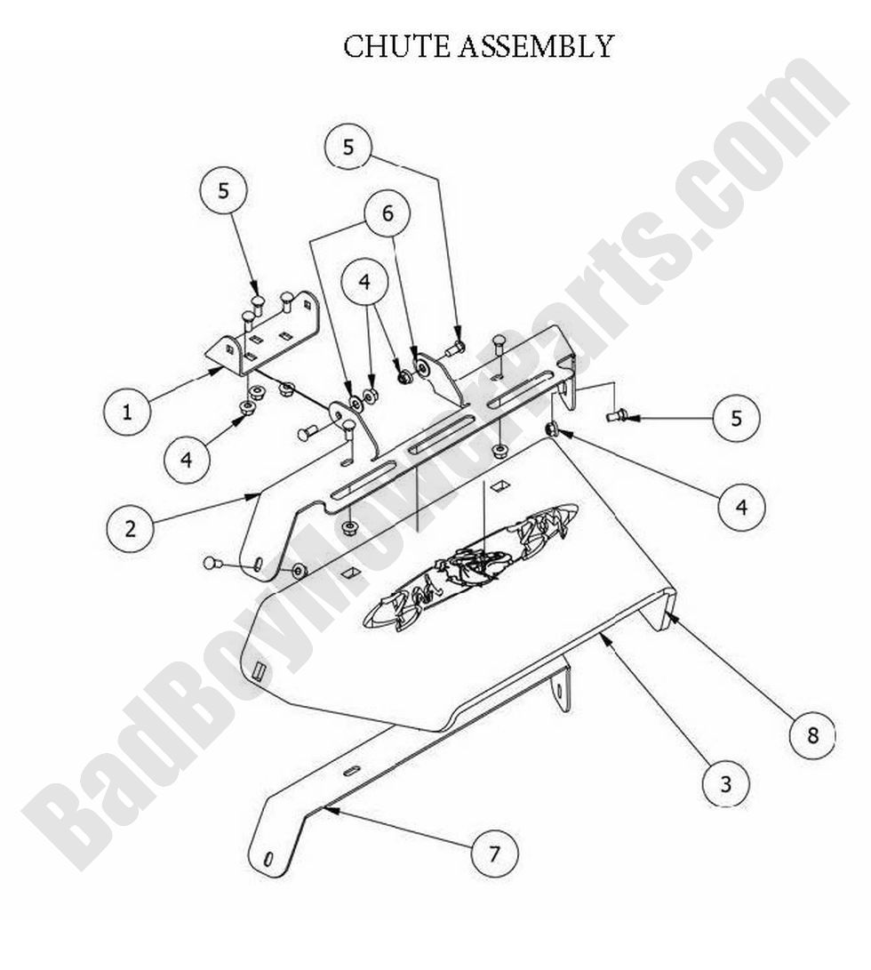 959 - Bad Boy Mower Parts Lookup > 2014 > MZ > Chute Assembly